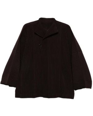 Homme Plissé Issey Miyake Pleated Blouson Jacket - Black