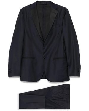 Corneliani Pak Met Enkele Rij Knopen - Blauw
