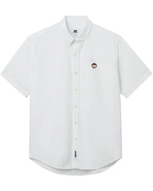 Chocoolate Button Embroidered Shirt - White
