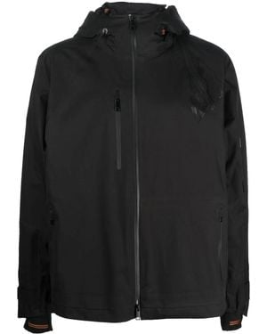 ZEGNA ジップアップ フーデッドジャケット - ブラック