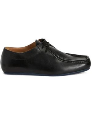 Jil Sander Hood Lace-Up Shoes - Black