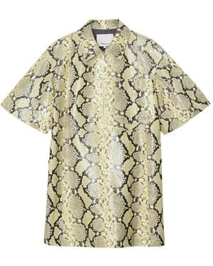 3.1 Phillip Lim Zip-Fastening Mini Dress - Metallic