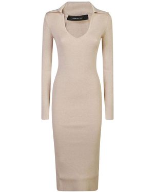 FEDERICA TOSI Ribbed-Knit Dress - Natural