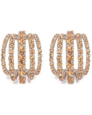 Silvia Gnecchi Shells Crystal-Embellished Earrings - White