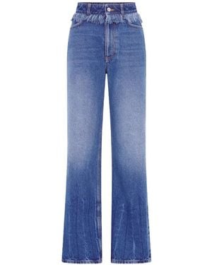 Rabanne Fringe-Detail Jeans - Blue
