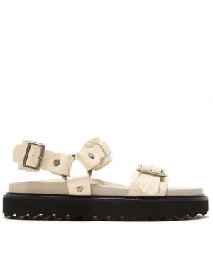Acne Studios Leather Buckle Sandals - White