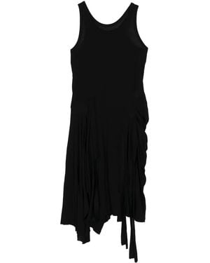 Yohji Yamamoto Asymmetric Midi Dress - Black