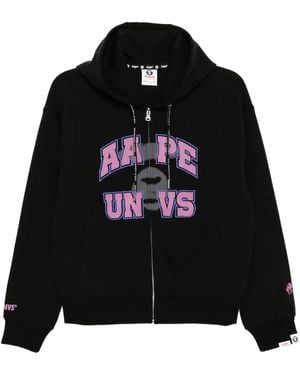 A Bathing Ape Zip-Up Hoodie - Black