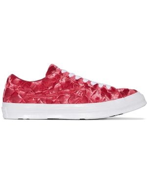 Converse One Star Ox "Quilted Velvet" Trainers - Red