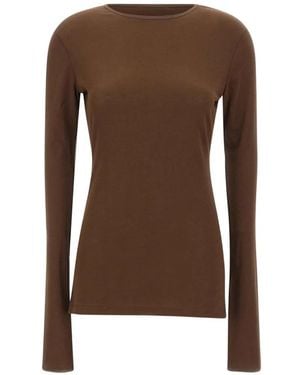 Entire studios Sheer Long Sleeve Top - Brown
