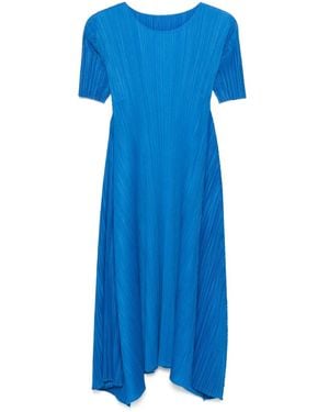 Pleats Please Issey Miyake Mc October Midi Dress - Blue