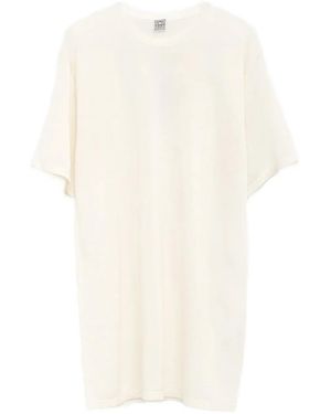 TOTEME T-Shirt Dalla Vestibilità Comoda Crema - White