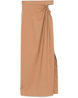 Max Mara Wool, Mohair And Silk Skirt - Natural