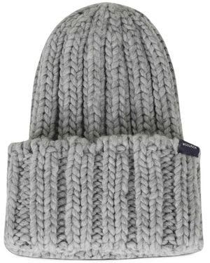 Woolrich Chunky-Knit Beanie Hat - Gray