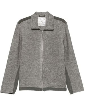 RANRA Zip Paneled Sweater - Gray