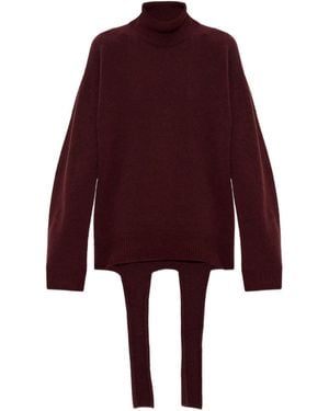 Issey Miyake Backpack Turtleneck Jumper - Red