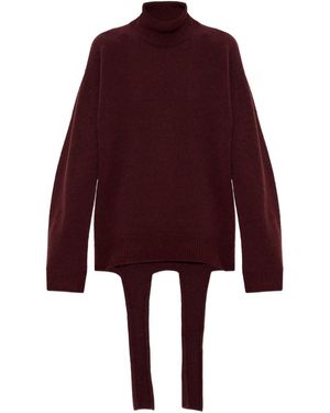 Issey Miyake Backpack Turtleneck Sweater - Red