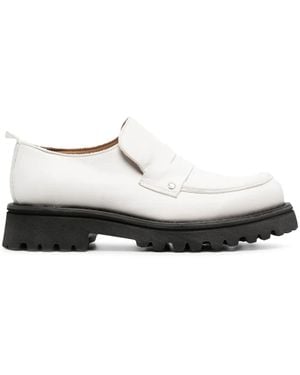 Moma Penny-Slot Leather Loafers - White