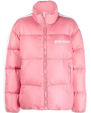 Palm Angels Side-stripe Puffer Jacket - Pink