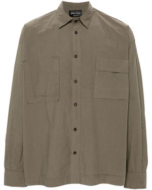 Andrea Ya'aqov Button-Up Cotton Shirt - Green