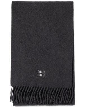 Miu Miu Cashmere Scarf - Black