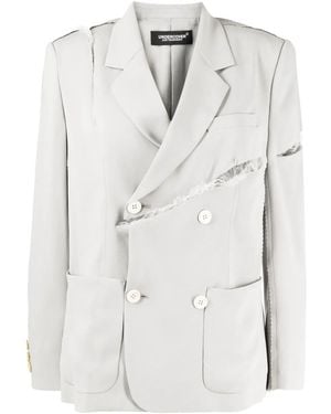 Undercover Cut-Out Double-Breasted Blazer - White