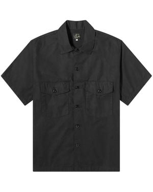 Needles Fatigue Short-Sleeve Flap-Pockets Shirt - Black