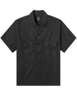 Needles Fatigue Short-Sleeve Flap-Pockets Shirt - Black