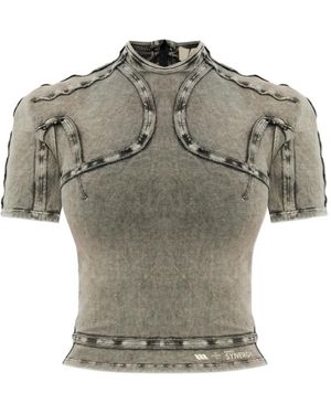 KNWLS Scuba Panelled T-shirt - Grey