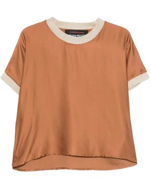 Collection Privée Embellished Crew-Neck Blouse - Orange