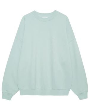 Anine Bing Miles Logo-Embroidered Sweatshirt - Green