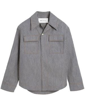Ami Paris Hemdjacke Mit Reverskragen - Grau