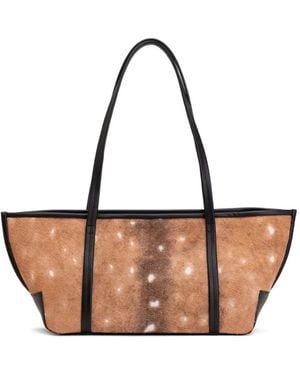 St. Agni Fawn Bateau Leather Tote Bag - White