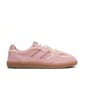Alohas Lace-Detail Leather Sneakers - Pink
