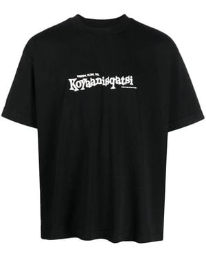 Bonsai Slogan-Print T-Shirt - Black