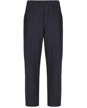Laneus Patch-Pocket Wool Pants - Blue