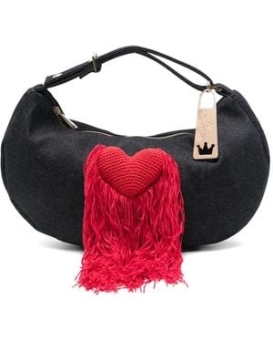 La Milanesa Valentina Heart Tassel Tote Bag - Pink