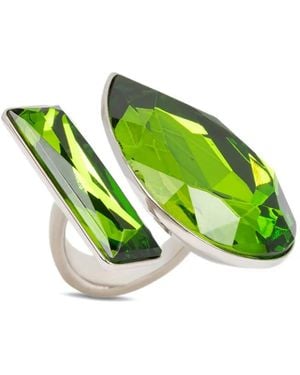 Dries Van Noten Ring Met Edelsteen - Groen