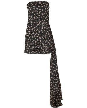 Raquel Diniz Ambra Polka-Dot Minidress - Black