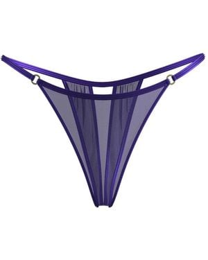 Scandale Tanga Show Me More Con Abertura - Azul