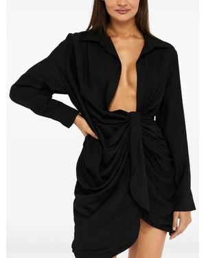 Jacquemus Vestido corto asimétrico - Negro