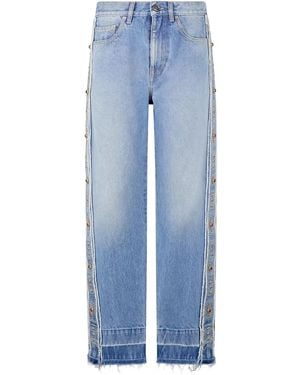 Roberto Cavalli Stud-Embellished Jeans - Blue