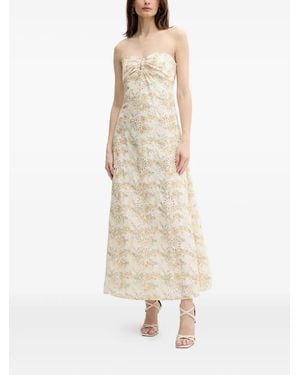 Bardot Floral Eyelet Maxi Dress - Natural