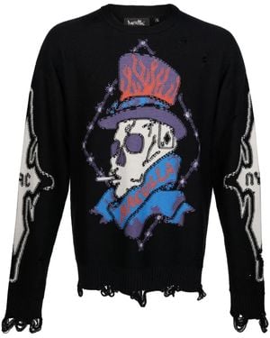 Haculla Jersey Gangsta con efecto envejecido - Azul