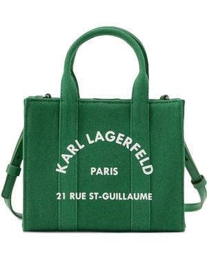 KARL LAGERFELD Rue St-Guillaume Mini Tote Bag - Green