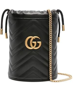Gucci Bolso bombonera GG Marmont mini - Negro