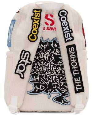 HELLSTAR Sherpa Patchwork Backpack - White