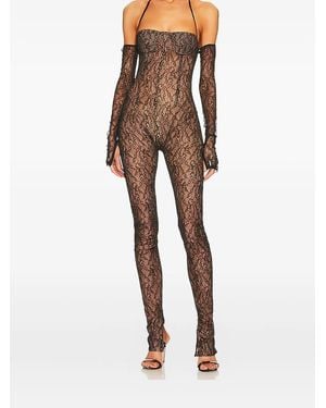 LAQUAN SMITH Lace Jumpsuit - ブラック