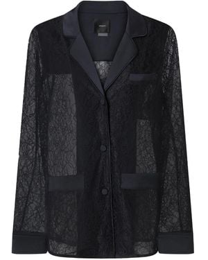 Pinko Lace-Panelled Jacket - Black