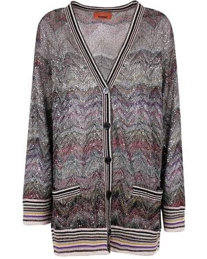 Missoni スパンコール カーディガン - グレー